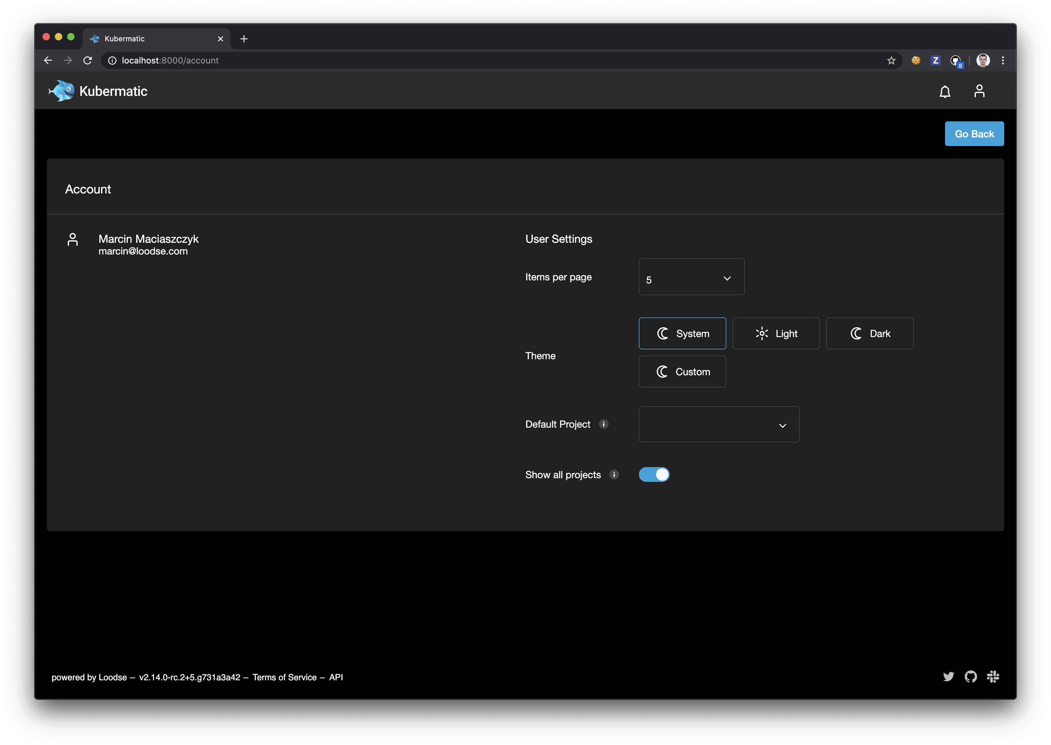 Theme picker